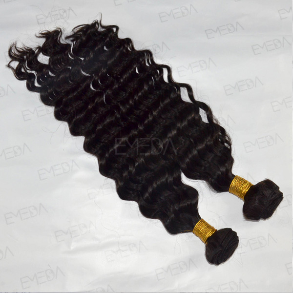 Brazilian vigin human hair weaving deep wave natural color CX029